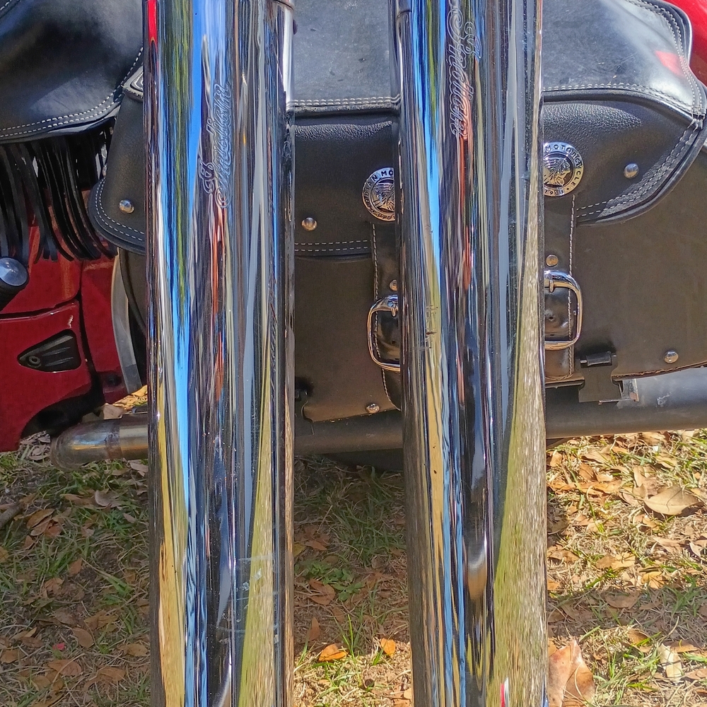 Chrome Motorcycle Exhaust Pipes